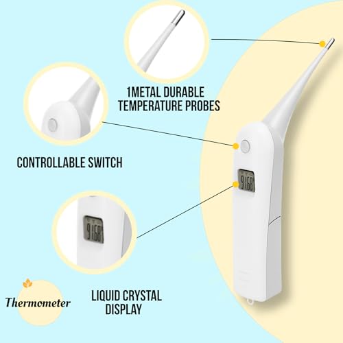 image for Vvikizy Pet Thermometer, Fast Read Digital Veterinary Thermometer, Ani