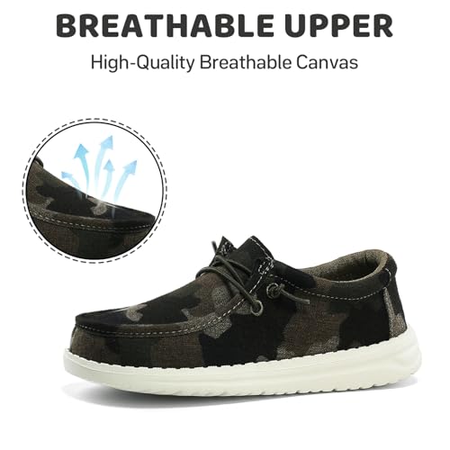 Boys Girls Loafers Slip-On Boat Shoes Kids Lightweight & Comfortable Lace-Up Casual Walking Shoes(Toddler/Little Kids/Big Kids)4