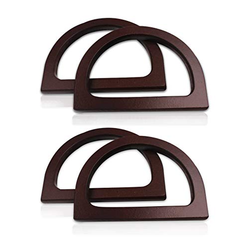 Loghot Holzgriffe, D-Form, für handgefertigte börse Cover