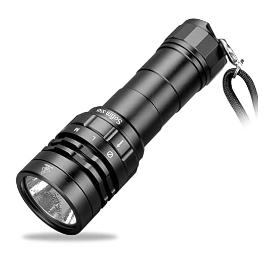 Scuba Diving Flashlight, Sofirn SD05 CREE XHP50.2 LED 2550 Lumen, Underwater Waterproof Light with Rechargeable 21700 Battery and USB Charger