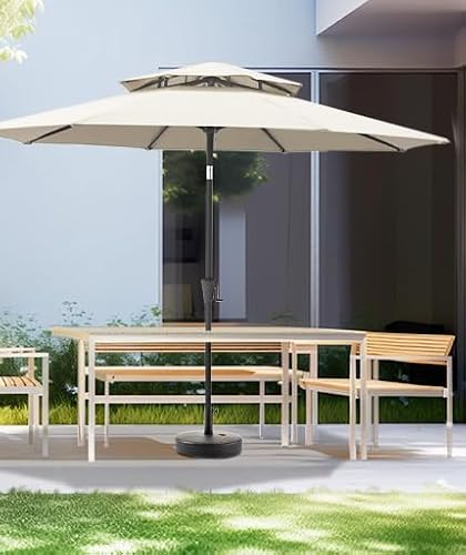 C-Hopetree 60 lb Heavy Duty Water Fillable Base Stand Weight for Patio Outdoor Market Table Umbrella, Bronze