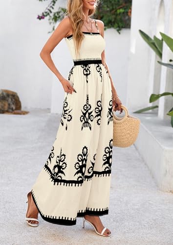Image of PRETTYGARDEN Women's Summer Boho Maxi Dress Floral Sundresses