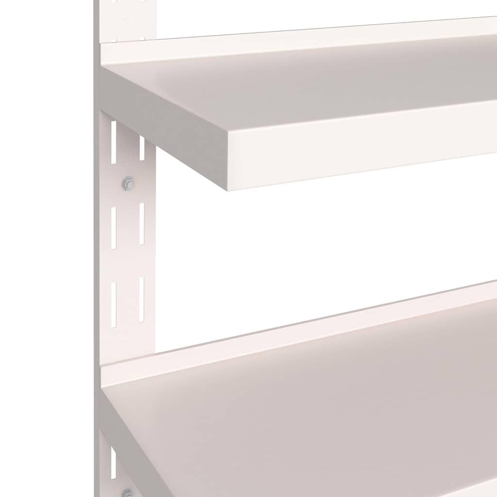 Set di 2 mensole da parete in acciaio inox, 2 ripiani, 200 x 30