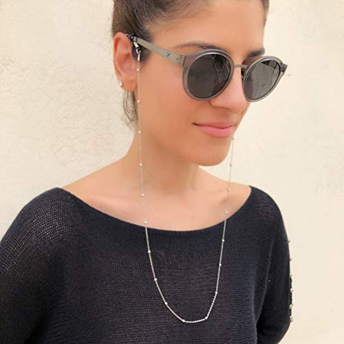 Corrente para óculos de sol fashion com alça de conta, óculos de sol