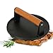Produktbild Eisen-Burgerpresse Bacon Grillpresse für Grill Küchen Hamburgerpresse Patty Maker Manuelles Patty Presse mit Holzgriff,Black,17.4 * 6.5cm