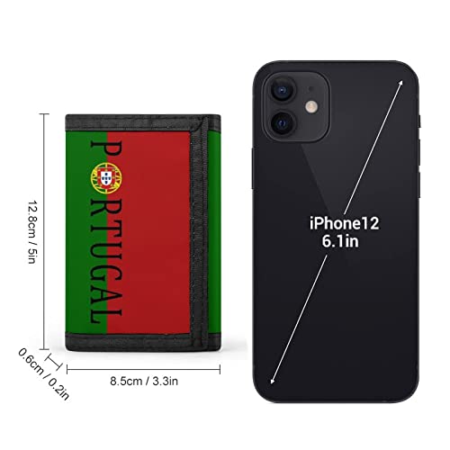 Portugal Soccer Football Trifold Wallet Slim Coin Purse Cute Card Holder with Money Clip Keychain for Men Women2