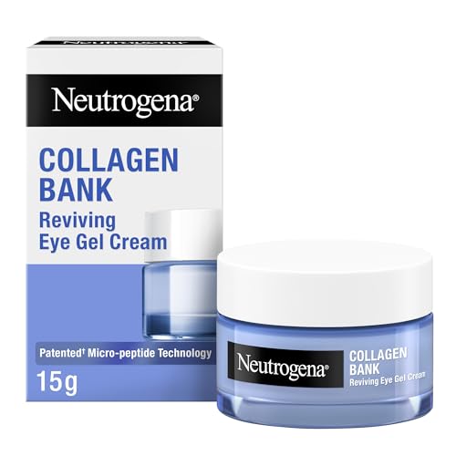 Neutrogena Collagen Bank Crema Gel Rivitalizzante Contorno occhi antiocchiaie con Tecnologia Micropeptidica brevettata e Niacinamide, Eye cream per una skincare anti-età, 15 g