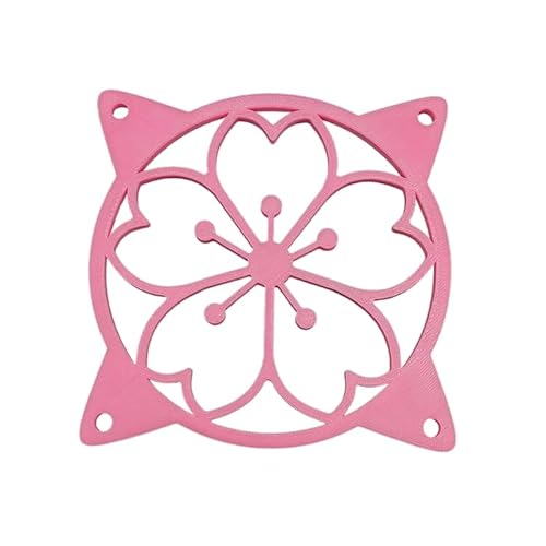 SplashNColor 120mm Sakura Fan Grill Decorative Cover, Super Cute Functional Cherry Blossom Cooling PC Fan Cover Protector for Computer Rig, Sakura PC Accessories Gaming CPU, Easy Installation(Pink)
