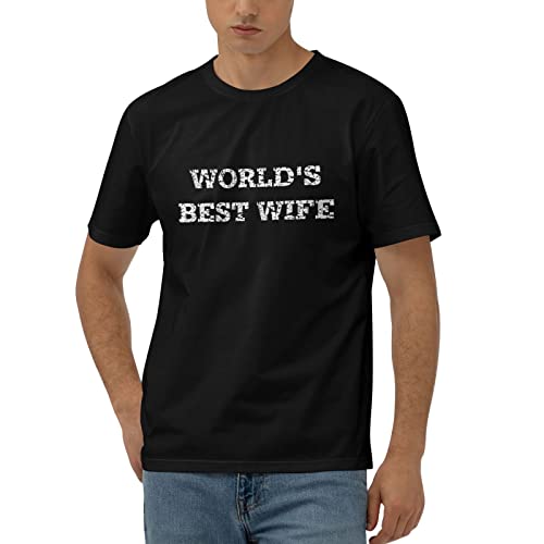 Funny T-Shirts World's Best Wife T-Shirt Graphic Tees, Colore, L