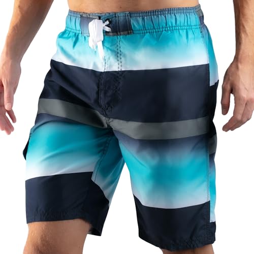 Image of Kanu Surf Men's Big Viper Extended Size Stripe Swim Trunk