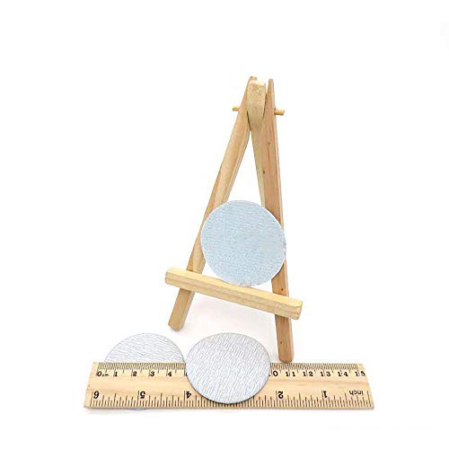 Schüsselschleifer, Schleifwerkzeug für Holzbearbeitung, mit 5,1 cm Klett-Schleifpad und 30,6 cm langem Hartholzgriff, insgesamt 50 Stück Schleifpapierscheiben in Körnungen 80/120/150/180/240
