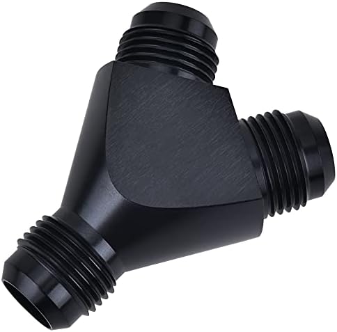 Kyostar Black Billet Fuel Pump Y-Block – 8AN Dual Inlet / 10 ORB Outlet (EF5067BK)