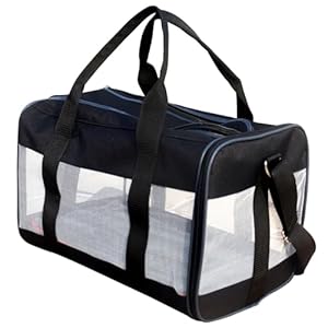 Homecute Large Soft-Sided Mesh Pet Transport, Durable, Breathable, Comfortable Pet Carrier Bag with Soft Pad for Large Cat, Small Medium Dogs, and Puppies.