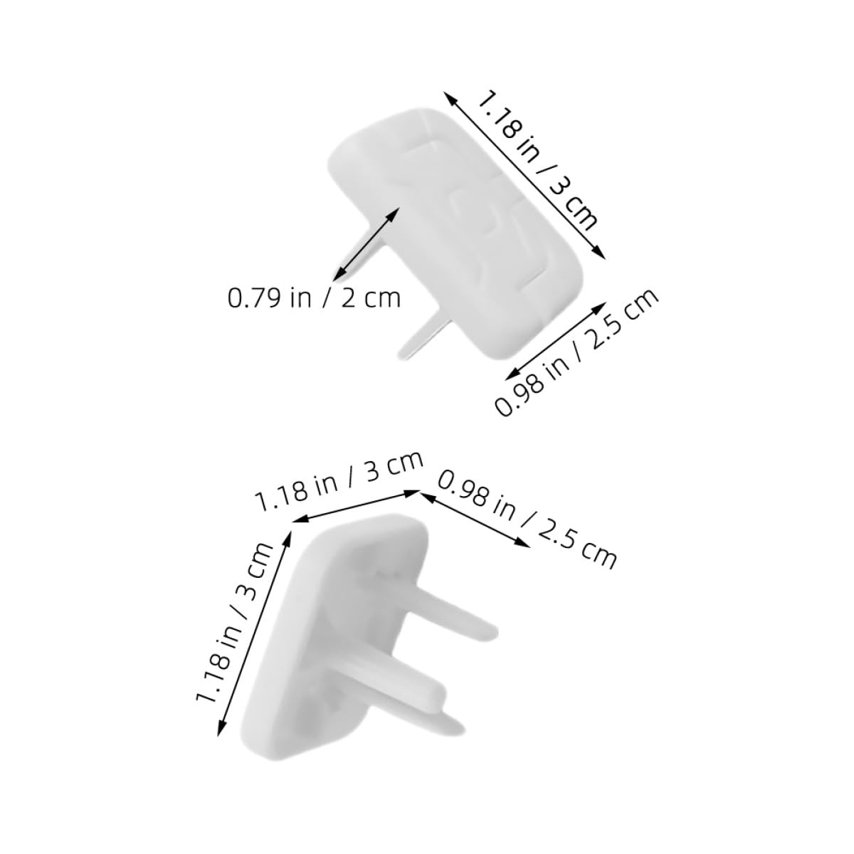 Safety Outlet Covers and Electrical Outlet Plug Protectors for Babies, 60pcs (-Prong + 30 Two-Prong), Anti-Electric Shock Socket Safety Plug Caps for Home Use