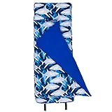 Wildkin Original Nap Mat with Pillow for Toddler Boys and Girls, Measures 50 x 20 x 1.5 Inches, Ideal for Daycare and Preschool, Mom's Choice Award Winner, BPA-Free, Olive Kids (Sharks)