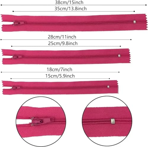 Image of Zippers, DOITEM 72 Pcs Zippers for Sewing 6 Inch 10 Inch 14 Inch Multicolor Nylon Coil Zipper for Sewing and Crafts 24 Colors