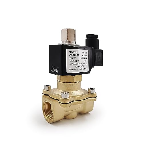 Électrovanne 24V DC DN10 vanne d'eau électrique laiton normalement ouverte N/O - 3