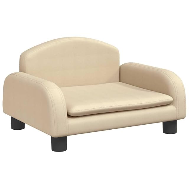 vidaXL Cama para Perros de Tela Crema 50x40x30 cm