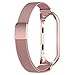 Leisial Correa de Reloj de Pulsera para Mi Banda 3 - Acero Inoxidable Ajustable para Mujer Hombre (Circunferencia de la muñeca: 210 * 12mm)