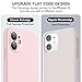 Vooii Compatible with iPhone 11 Case, Upgraded Liquid Silicone with [Flat Edges] [Camera Protection] [Soft Anti-Scratch Microfiber Lining] Phone Case for iPhone 11 6.1 inch - Chalk Pink