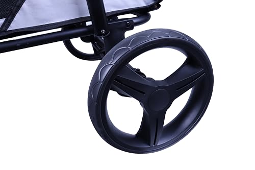 Image of Dog Stroller for Medimu /Large Dogs - Easy Fold Dual Entry Pet Stroller with One-Foot Brake,Ideal up to 80 lbs.