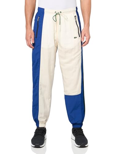 Lacoste Men's L!VE Color-Block Light Trackpants, Lapland/Cosmic-Sinople, X-Small