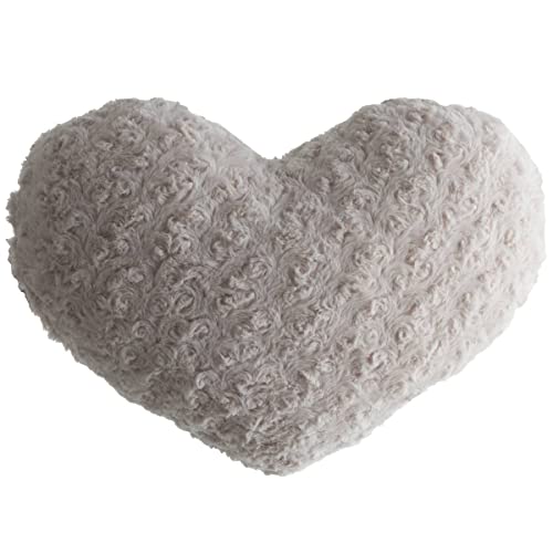 Atmosphera - Coussin Coeur - Bouclette - Beige - 28x36 cm