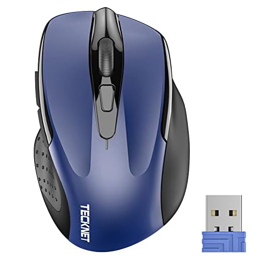 TeckNet Pro 2.4G Ergonomic Wireless Optical Mouse with USB Nano Receiver for Laptop,PC,Computer,Chromebook,Notebook,6 Buttons,24 Months Battery Life, 2600 DPI, 5 Adjustment Levels