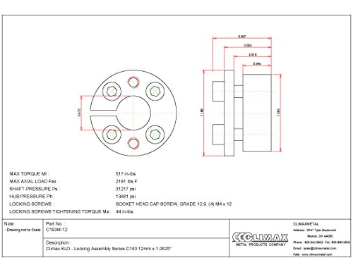 Climax Metals C193M-12 Series 193 Locking Assembly, Steel, 0.47