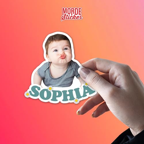 Custom Sticker Personalized Stickers with Image Picture Customized Your Own Photo Die Cut Waterproof Vinyl Sticker for Laptop Water Bottle Phone Case Merchandise Decor Decal Gift (Color Name Photo)