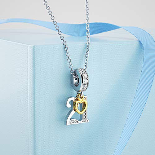 DALARAN Birthday Number 21st 30th 40th 50th Celebration Letter Charm for Bracelets Present for Women Wife Sister Friends3