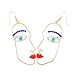 Abstract Face Dangle Earrings Women Face Contour Fashion Jewelry for Women-Stype 1