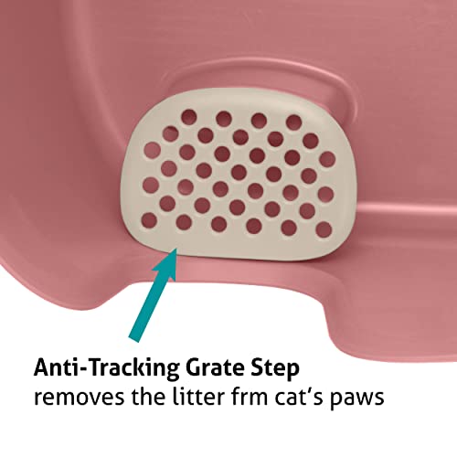 Richell PAW TRAX High Wall Cat Litter Box XL, Large High Sides Cat Litter Pan