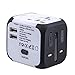 Produktbild Skryo 2 USB Steckerladegerät Universal World Travel Adapter (UK) EU EU Europa Asien Asien (Weiß)