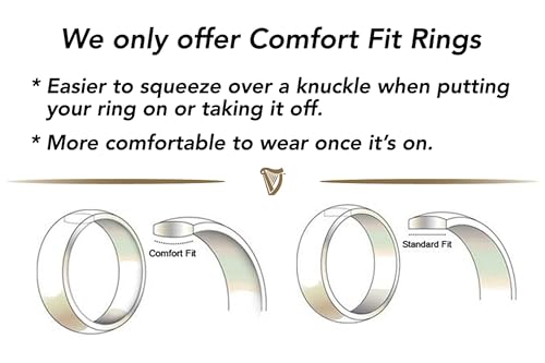 Titanium Wedding Rings for Couples Domed Surface Polish Finished Wedding Band Engraving Service Comfort Fit SZ 5-124