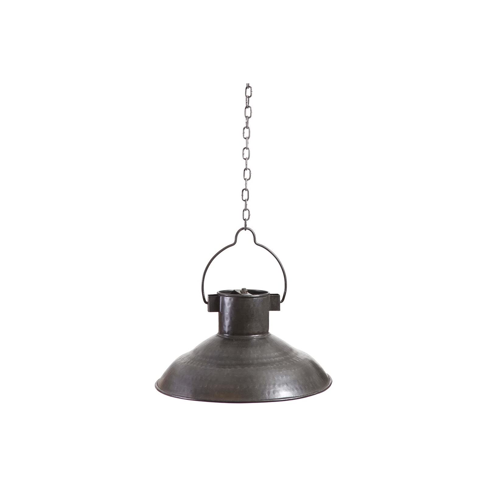 Lámpara industrial no electrificada Biscottini de hierro con medidas 36x36x20 cm para techo