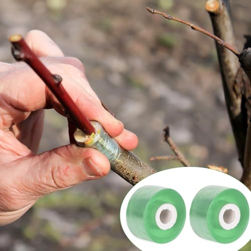 Naapesi 2 Rotolo Innesto Del Nastro, 3 Cm * 200 M Film Innesto, Nastro Estensibile Per Innesto Di Alberi, Adesivo Per Innesto, Piante Riparazione, Verde Trasparente (4) - 7