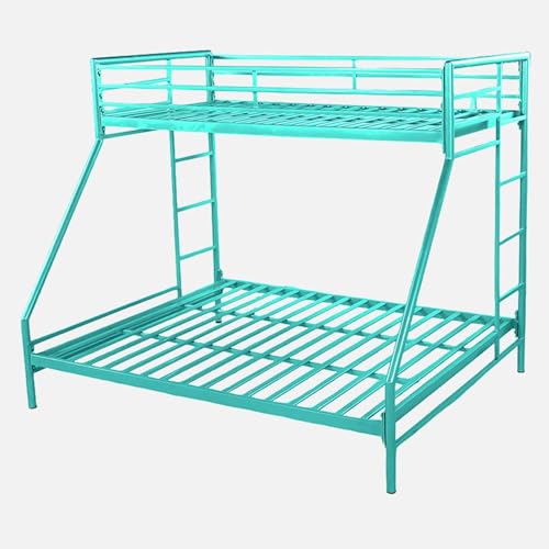 Image of Twin Over Twin Metal Bunk Bed |Bunk Bed Without Storage For Kids | Double Decker Bed For Kids Room Furniture |Metal Bunker Bed (Mattress Not Included),Aqua Blue