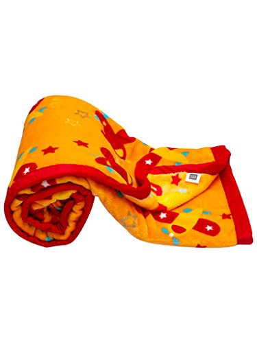 Image of Mee Mee Ultra Soft Plush, Lightweight & Super Comfortable Baby Blankets, Swaddle for Infant & Toddler (Orange)