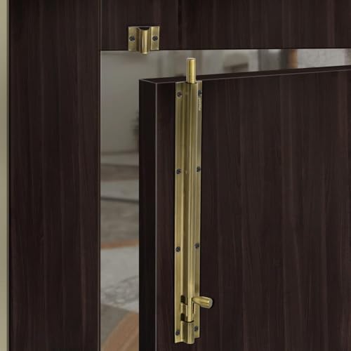 Image of Plantex Stainless Steel 12 inch Tower Bolt /Tower Bolt for Home,Offices Doors and Windows /Tower Bolt for Main Door /Door Latch /Kundi /Chitakini /Door Latch for Windows - Pack of 1 (Brass Antique)