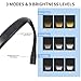 Bsdgeclogy Book Light, 3-Color & 9-Brightness Reading Light, Bendable Neck Light, 60-hr Lasting Rechargeable Lamp, Perfect Book Light for Reading in Bed, Knitting, Camping (Black, Classic)