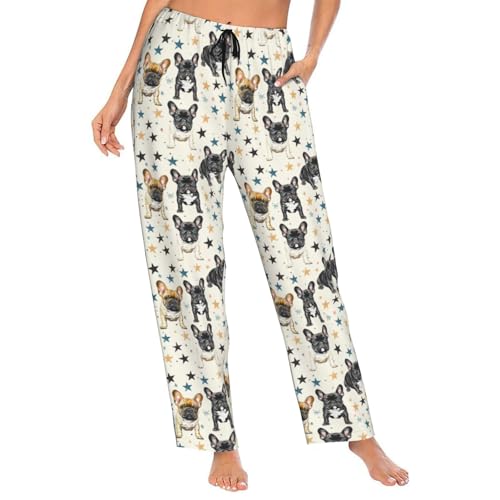Women Comfy Pajama Pants Stretch Sleepwear Lounge Pants With Pock...