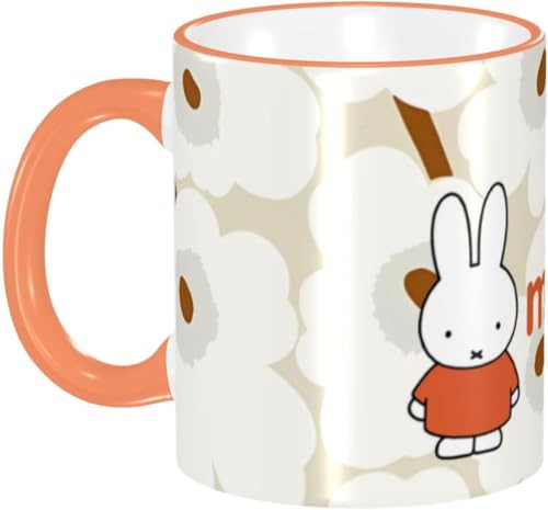 おしゃれ マグカップ 330ml かわいい ミッフィー マグ コーヒーカップ 陶器 セラミック mug カップ 大容量 耐熱 耐冷 電子レンジ対応 コップ 人気 誕生日 母の日 父の日 友人 プレゼント MGZ2937 オレンジ