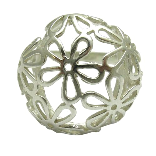 Bague en argent massif 925 Fleur Empress R000709
