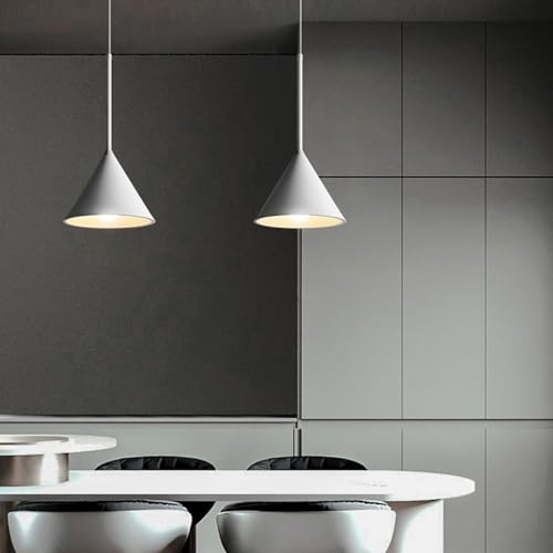 Lámpara colgante de resina E27 blanca de 11cm ajustable 8