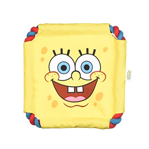 Spongebob Squarepants For Pets Spongebob Squarepants Rope Frisbee Dog Toy | 8 Inch Dog Toy For Spongebob Fans | Yellow Fabric Plush Dog Toy For All Dogs, Frisbee Dog Toy From Nickelodeon #TOP11