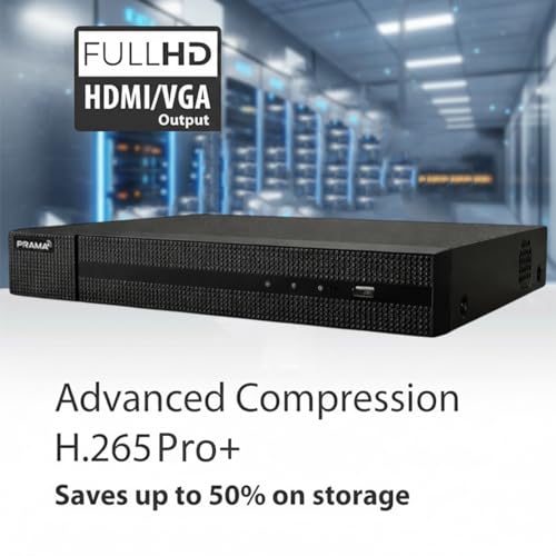 Image of PRAMA PT-DRAS2A16U-K2 HD-TVI AI Sense 16ch 8MP DVR with h-265 Compression, 2 SATA Interface Upto 10TB Capacity for Each Disk.