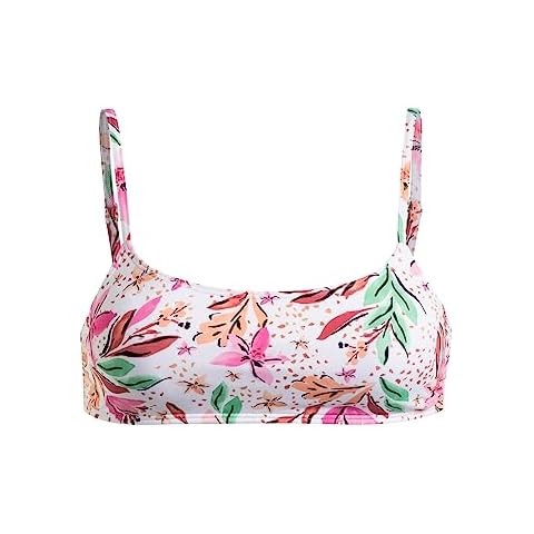 Roxy Women's Basic Bra Bikini Top, White Cover