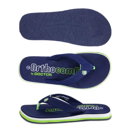Image of DOCTOR EXTRA SOFT Men's Orthopedic Tpr Slippers With Cushion Footbed For Adult|Stylish & Anti-Skid|Comfortable & Light Weight|Casual Durable Waterproof Everyday Dr. Home Flip Flops Gents & Boys D-36