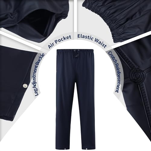 RainRider Rain Suits for Men Women Waterproof Heavy Duty Rain Gear Long Rain Jacket Coat & Pants4